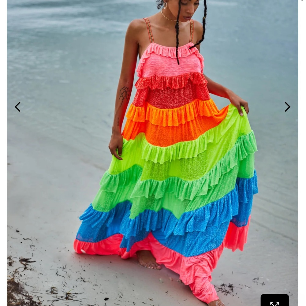 The Rainbow Ruffle Tiered Dress